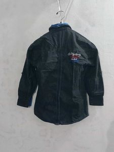 Boy's Black Denim Shirt &amp; Jeans Set
