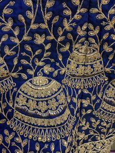 Royal Blue Silk Heavy Embroiled Lehanga
