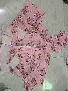 Pink Floral Zip-Up Jacket