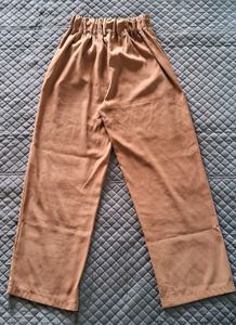 Beige Wide Leg Pants