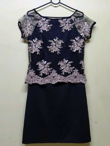 Elegant Lace Overlay Dress