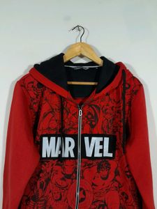 Red Printed Hoodie For Men's