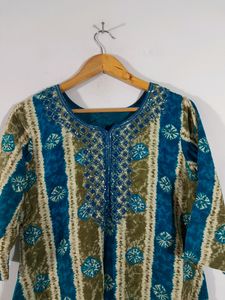 Multi Color Printed Kurta Set (Women's)