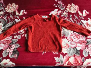 H&amp;M kids red knit little glittery top