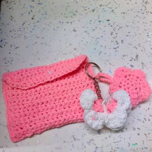 Crochet Wallet And Keychain Combo