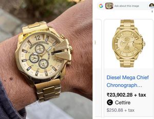 Diesel Gold Chronograph Watch