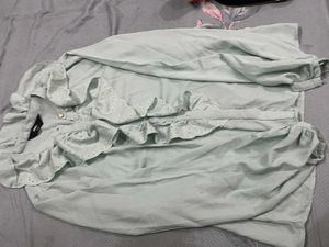 Light Green Ruffle Top