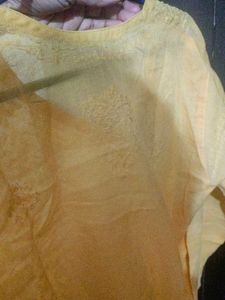 Mango Yellow Chikankari Kurta