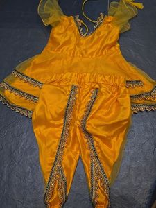 Kids Yellow Krishna Dress