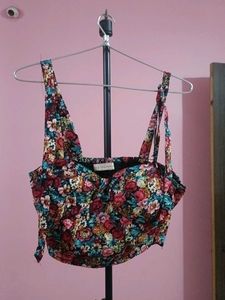 Floral corset top
