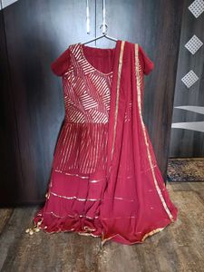 Elegant Red Sequined Lehenga Choli