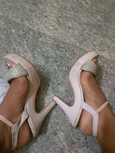 Sparkly Pink Platform Wedge Sandals