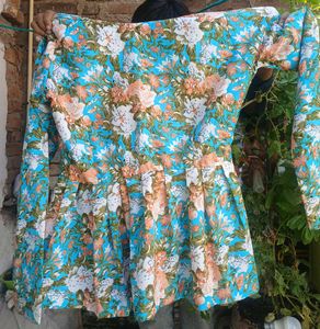 Floral Print Peplum Top