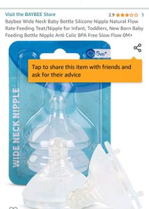 Baybee Wide Neck Feeding Bottle Nipples
