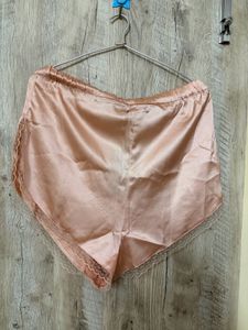 Satin Pajama Set with Lace Trim