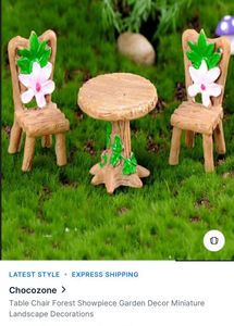 2 Chairs And 1 Centre Table Miniature