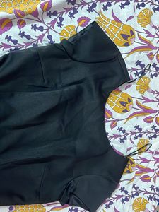 Elegant Black Short Sleeve Dress