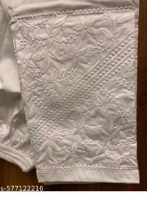 Vintage Cream Khadi fabric embroidered Pant
