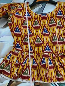Blue printed ethnic lehenga set