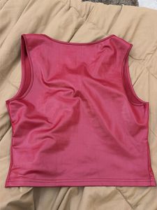 Cider Chic Red Faux Leather Top