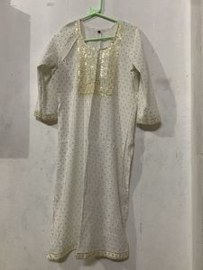 Sparkling White Kurta with Sequins