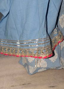 Blue Coloured Pure Cotton Kurta Set