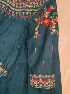 Designer Bottel Green Lehanga For Mehendi Function
