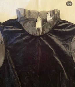 Velvet Mini Dress with Puff Sleeves