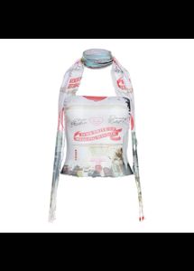 Y2K Print Halter Top