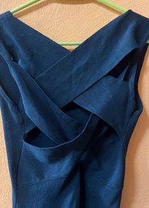 Dark Green V-Neck Bodycon Dress