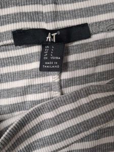striped long skirt