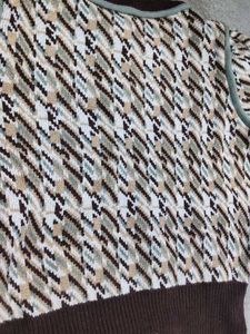 Vintage Patterned Knit Sweater