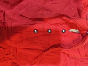 Vibrant Red Button-Up Dress