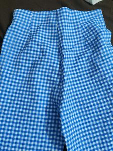 Blue Gingham Pants