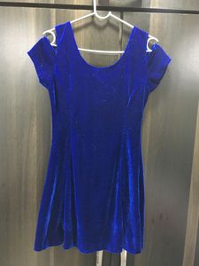 Blue Velvet Dress
