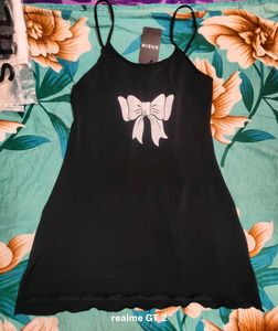Shein Adjustable Spaghetti Strap Graphic Bow Print