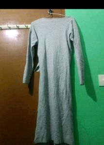 wrap grey dress