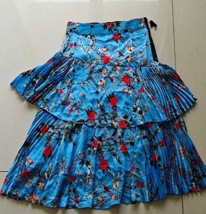 Branded blue floral skirt