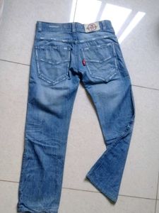 Women's Blue Distressed Denim Jeans
