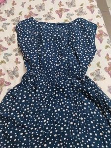 Navy Blue Polka Dot Dress