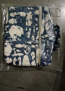 Handcrafted Indigo Block Print Travel Pouch