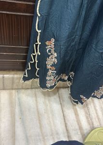 Embroidered Teal Kurta