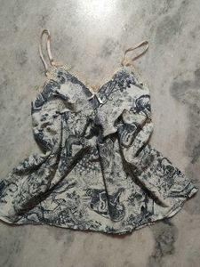 Vintage Floral Print Camisole Top
