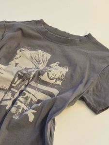 Kurt Cobain Grey Graphic Crop Top