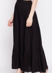 Black Tiered Maxi Skirt