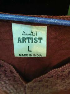 Maroon Embroidered Kurta