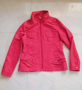 Coral Jacket with Pockets