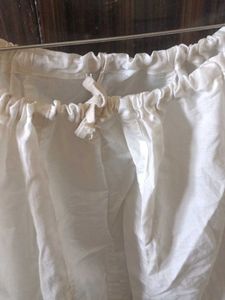 White Embroidered Palazzo Pants for women
