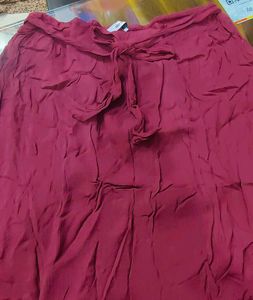 Boho Ruffle Skirt - Wine Red