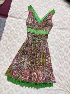Vibrant Paisley Print Dress